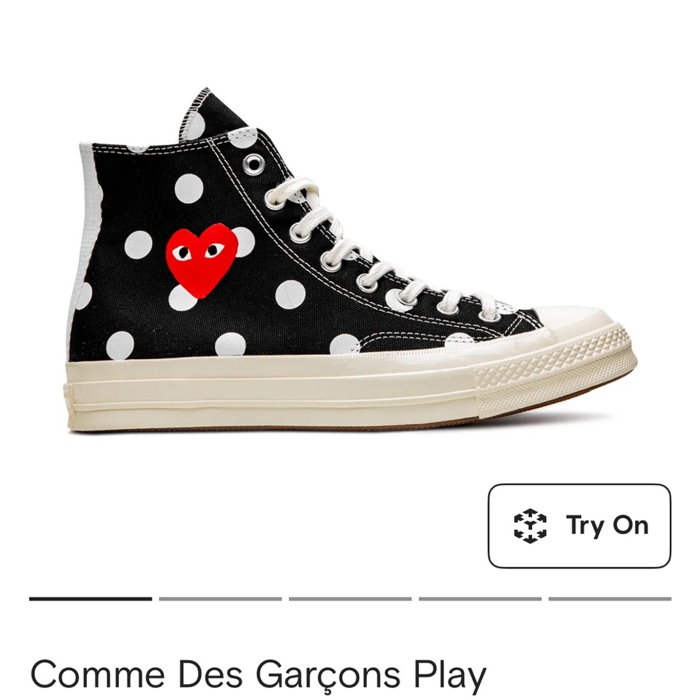 Comme des Garcons PLAY Black and White Polka Dot Sneakers
